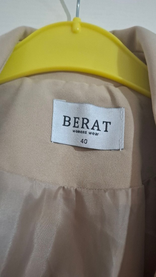 Bej Kadın Midi Trençkot - Görsel 4