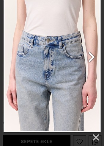 42 Beden mavi Renk YÜKSEK BEL STRAIGHT FIT JEAN AÇIK MAVİ