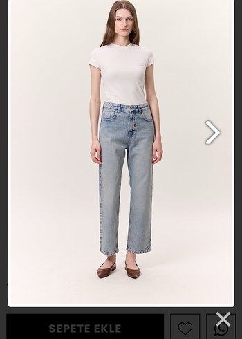 Diğer YÜKSEK BEL STRAIGHT FIT JEAN AÇIK MAVİ