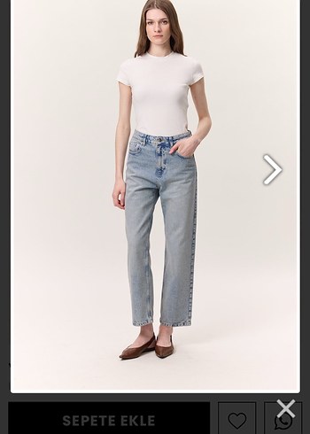 YÜKSEK BEL STRAIGHT FIT JEAN AÇIK MAVİ