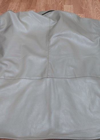 PULLANDBEAR Düğmeli Bej Deri Kadın Ceket - Görsel 7