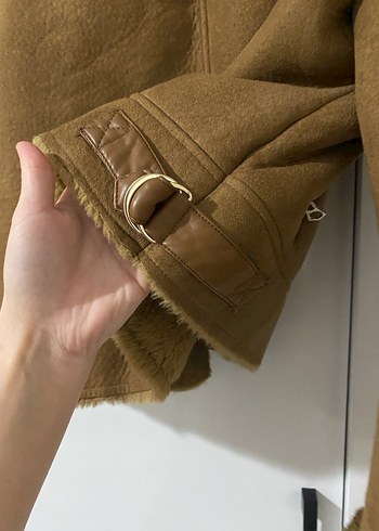 Kahverengi Süet Kürklü Kadın Ceket - Görsel 5