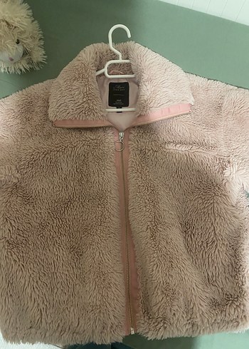Pembe Peluş Kadın Ceket - Görsel 2