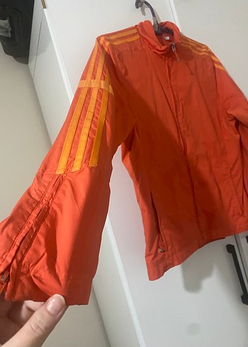 Kadın Kırmızı Fermuarlı Spor Ceket - Görsel 2