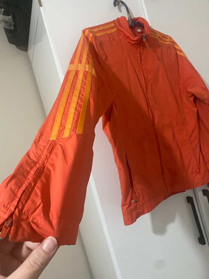 Kadın Kırmızı Fermuarlı Spor Ceket - Görsel 2