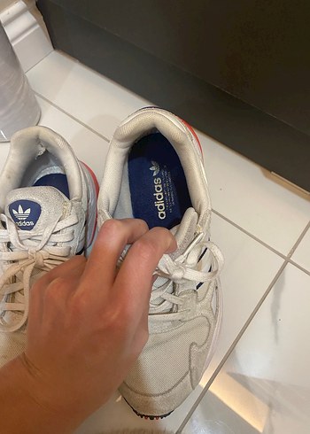 Beyaz Bağcıklı Spor Kadın Sneakers - Görsel 6