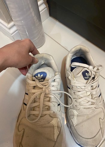 Beyaz Bağcıklı Spor Kadın Sneakers - Görsel 5