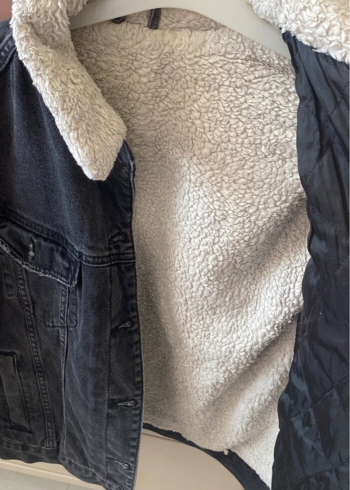 Polarlı kot ceket - Görsel 2