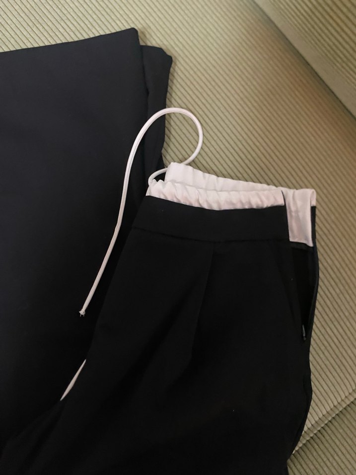 Zara siyah kumaş pantolon - Görsel 5