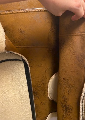 Kadın Bej Kürklü  Ceket - Görsel 3