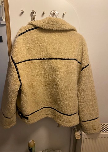 Kadın Bej Kürklü  Ceket - Görsel 4