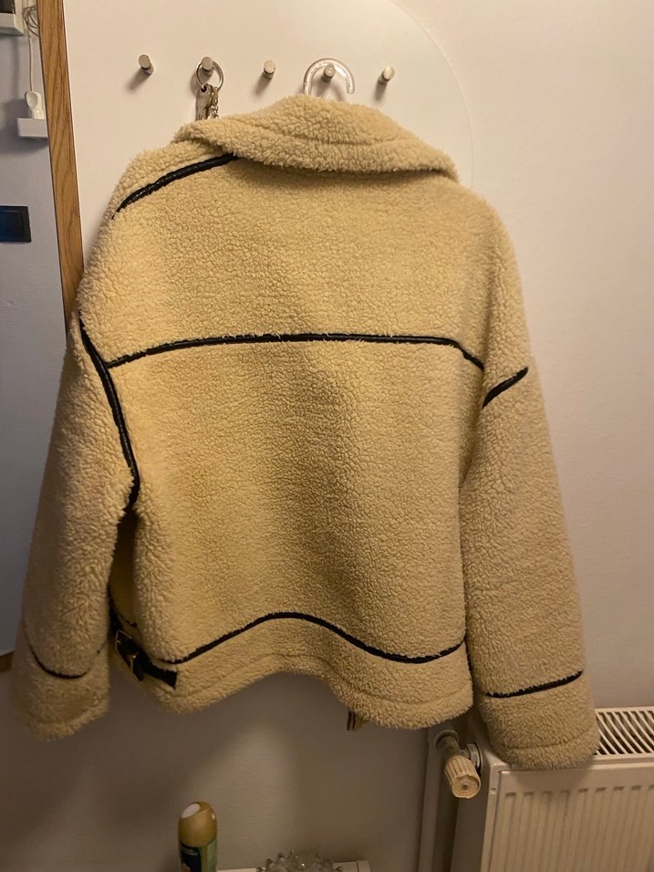 Kadın Bej Kürklü  Ceket - Görsel 4