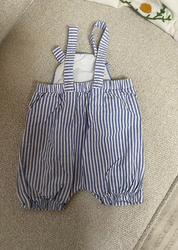 Mavi Çizgili Erkek Bebek Salopet - Görsel 3