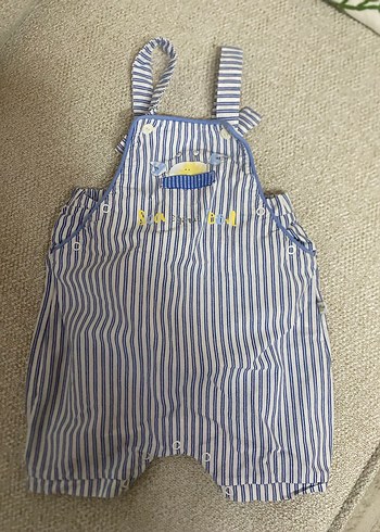 Mavi Çizgili Erkek Bebek Salopet - Görsel 2