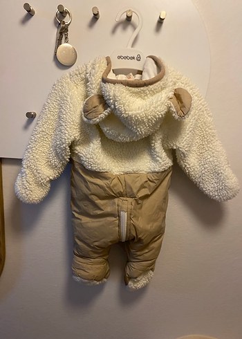 Bej Kürklü Bebek astronot Tulumu - Görsel 3