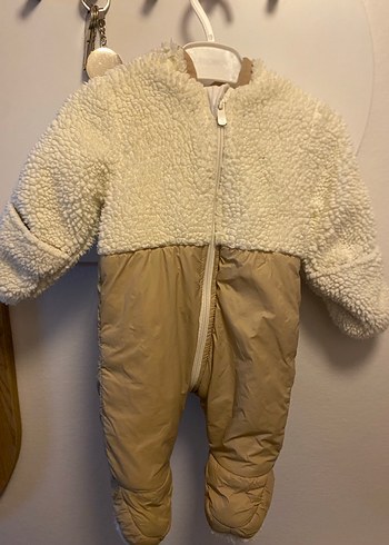 Bej Kürklü Bebek astronot Tulumu - Görsel 2