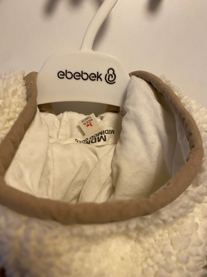 Bej Kürklü Bebek astronot Tulumu - Görsel 4