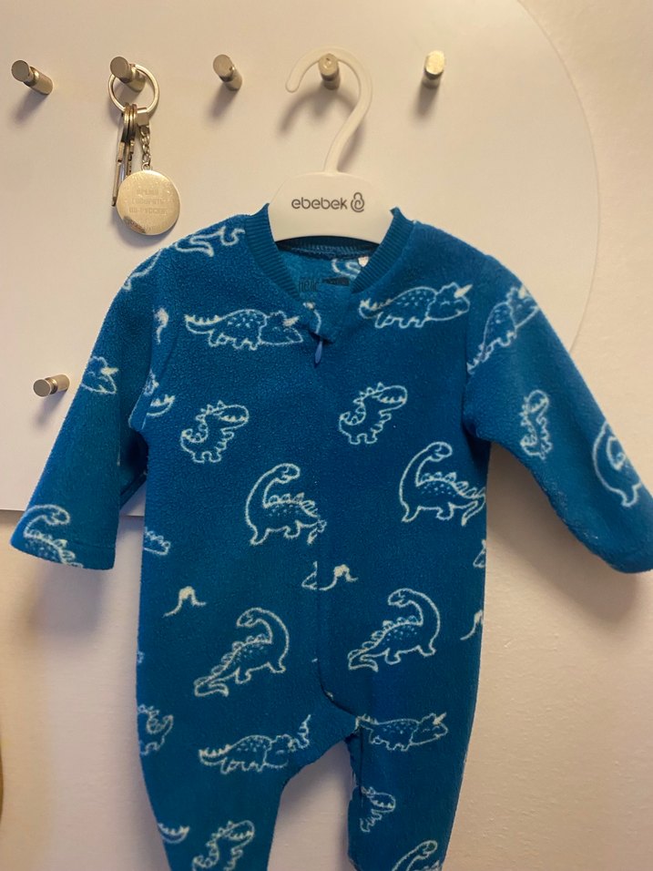 E bebek dinozorlu Bebek Tulumu - Görsel 2