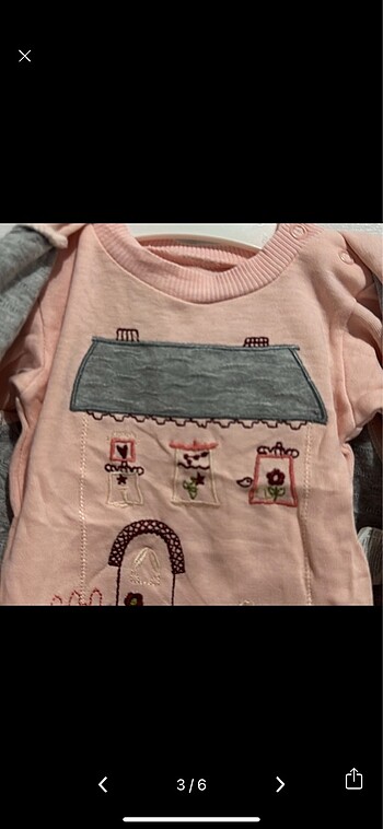 3 Ay Beden Kız bebek 3 lü takım
