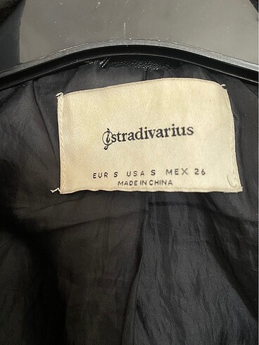 s Beden siyah Renk Stradivarius Siyah Deri Ceket