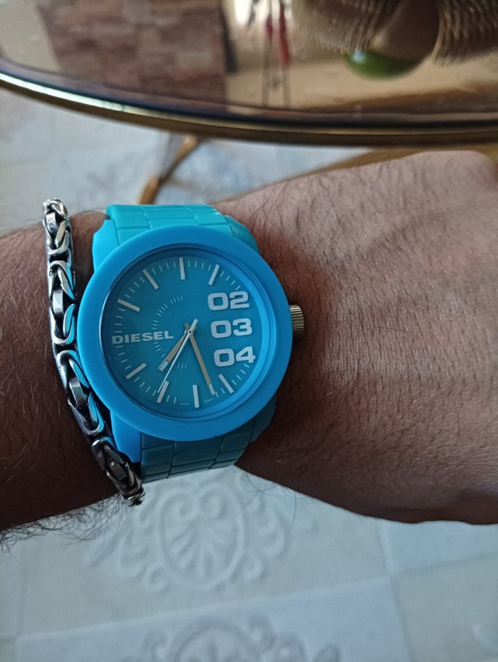Turkuaz Renkli Erkek Diesel Kol Saati - Görsel 5