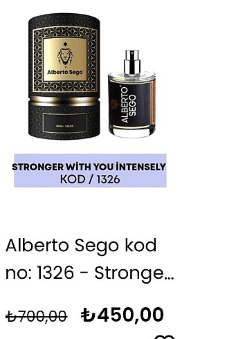 Diğer Alberto Sego Armani Stronger With You Intensely