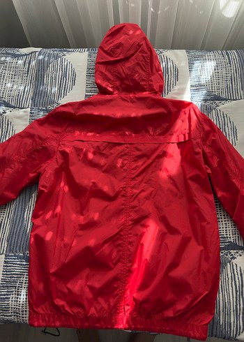 Kırmızı Fermuarlı Midi Ceket - Görsel 4