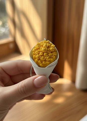 14 ŞUBAT ÇİÇEK BUKETİ ANAHTARLIK - Görsel 3