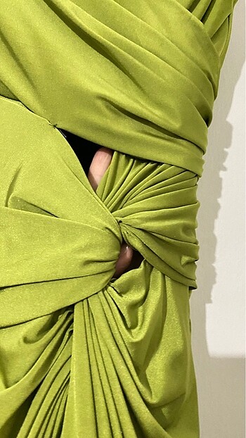 36 Beden yeşil Renk Abiye Elbise