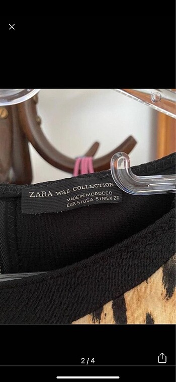 Zara Zara siyah leoparlı elbise