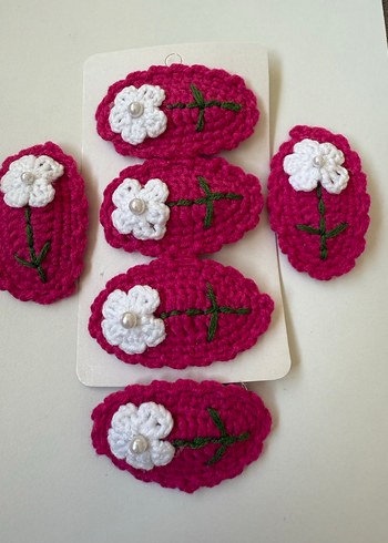 İşlemeli Papatya Çıt Çıt Toka - Görsel 2