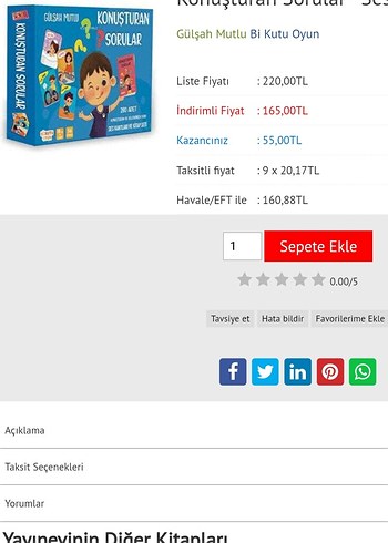 Gülşah Mutlu Konuşturan Sorular Oyun Seti