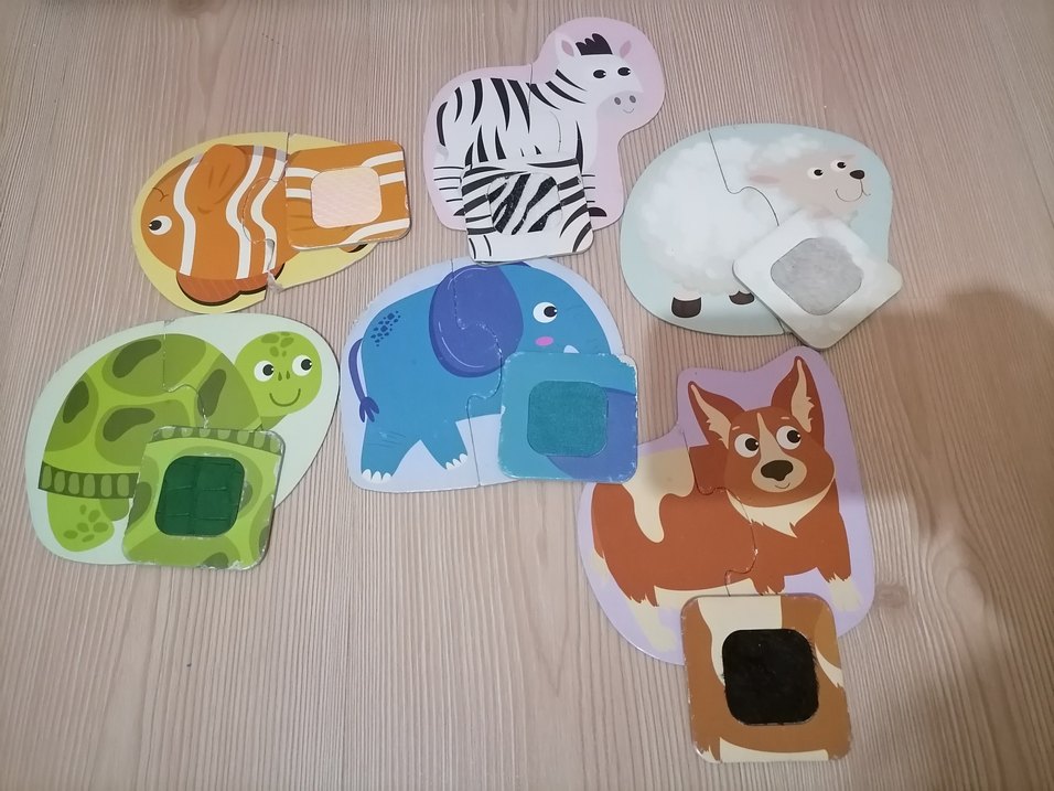 Dokulu Hayvanlar Eğitici Puzzle - Görsel 3