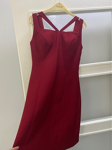 Bordo elbise