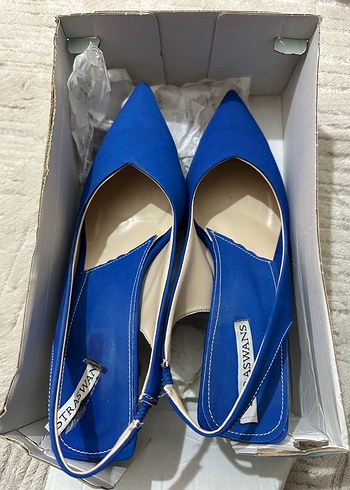 Mavi-Lacivert  İnce Topuklu Kadın Ayakkabı - Görsel 2