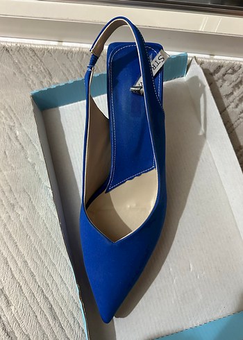 Mavi-Lacivert  İnce Topuklu Kadın Ayakkabı - Görsel 3