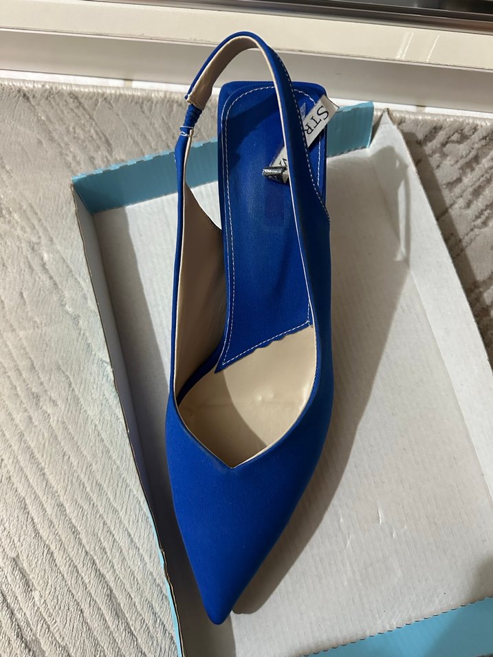 Mavi-Lacivert  İnce Topuklu Kadın Ayakkabı - Görsel 3