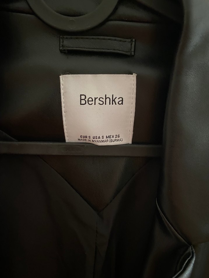 Düğmeli Siyah Deri Kadın Ceket - Görsel 2