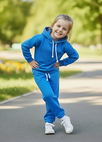 7 yaş çocuk takımı kışlık kapşonlu  - Görsel 4