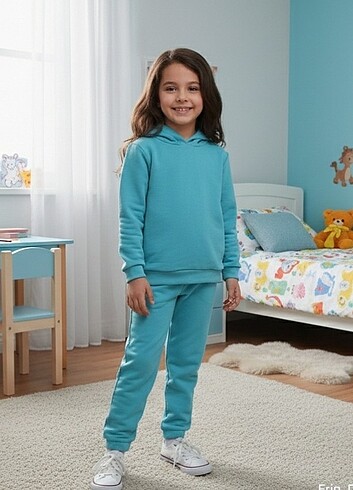 Çocuk takımı mevsimlik kapşonlu  - Görsel 2