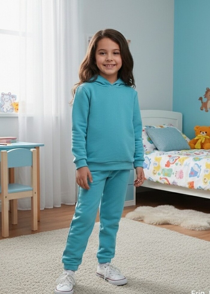 Çocuk takımı mevsimlik kapşonlu  - Görsel 2