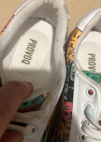 Renkli Baskılı Kadın Spor Ayakkabı - Görsel 6