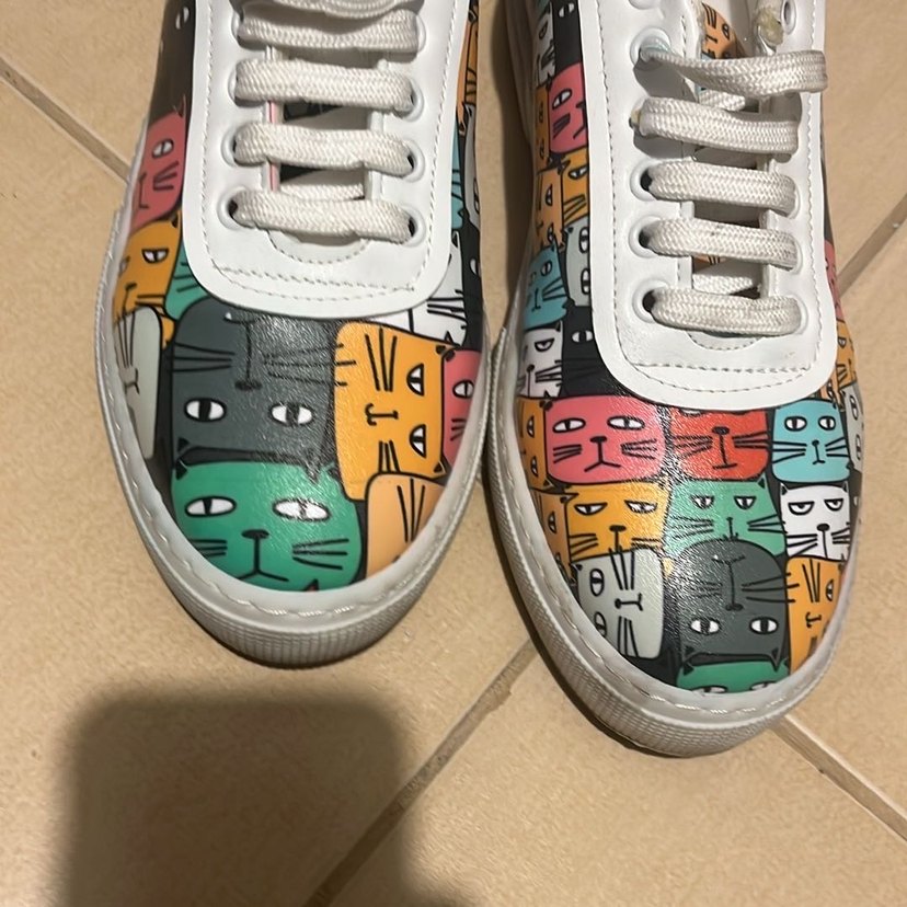 Renkli Baskılı Kadın Spor Ayakkabı - Görsel 2