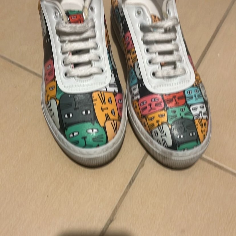 Renkli Baskılı Kadın Spor Ayakkabı - Görsel 3