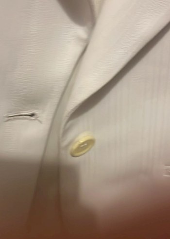 Kadın Beyaz Denim Blazer - Normal Boy - Görsel 7