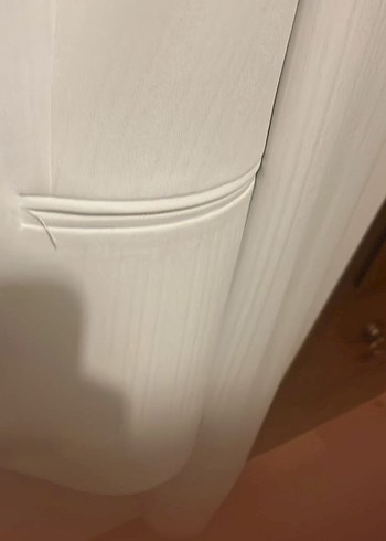 Kadın Beyaz Denim Blazer - Normal Boy - Görsel 6