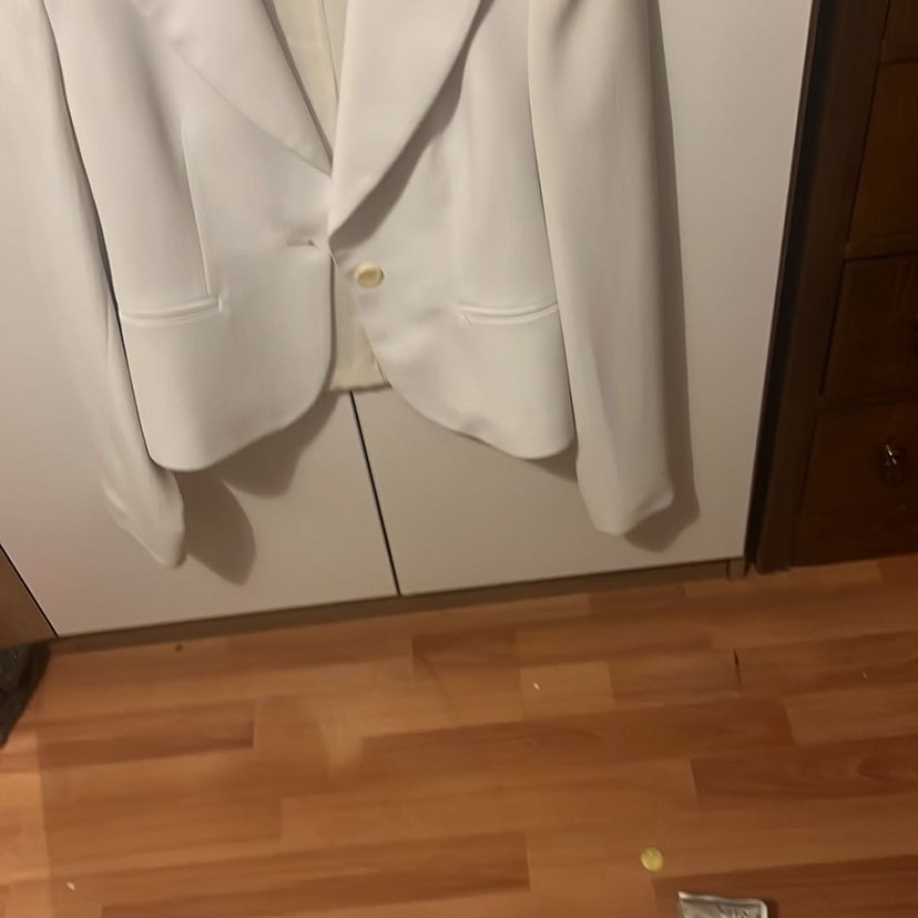 Kadın Beyaz Denim Blazer - Normal Boy - Görsel 3