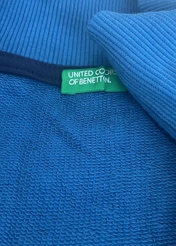 Erkek Parlak Mavi Fermuarlı Sweatshirt - Görsel 4