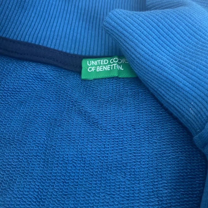 Erkek Parlak Mavi Fermuarlı Sweatshirt - Görsel 4