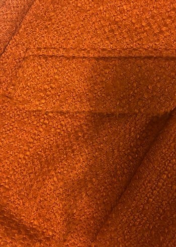 Turuncu Kısa Kollu Kruvaze Kaban - Görsel 2